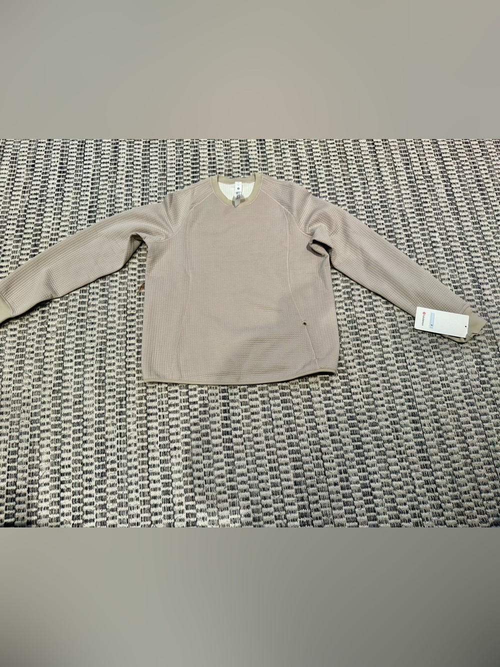 lululemon athletica Women's Light Taupe Waffle Crew Pullover